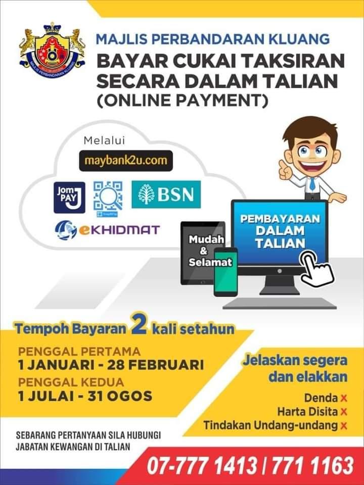 BAYAR CUKAI TAKSIRAN SECARA DALAM TALIAN | Portal Rasmi Majlis ...